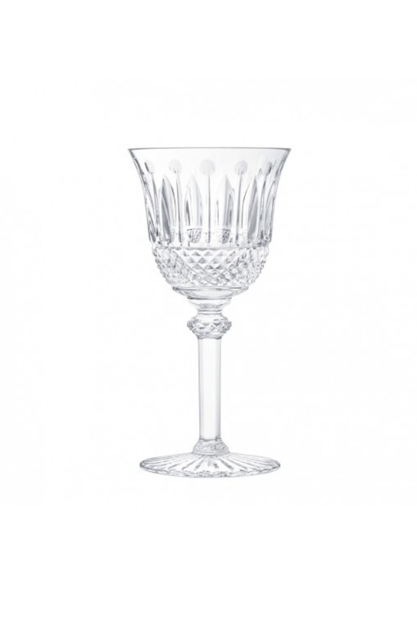 Tommy glassware. Each piece is mouth-blown and hand-cut crystal. From Saint-Louis, the oldest crystal manufactory in France founded in since 1586 and a Royal Glassworks since 1767. Handmade in France.