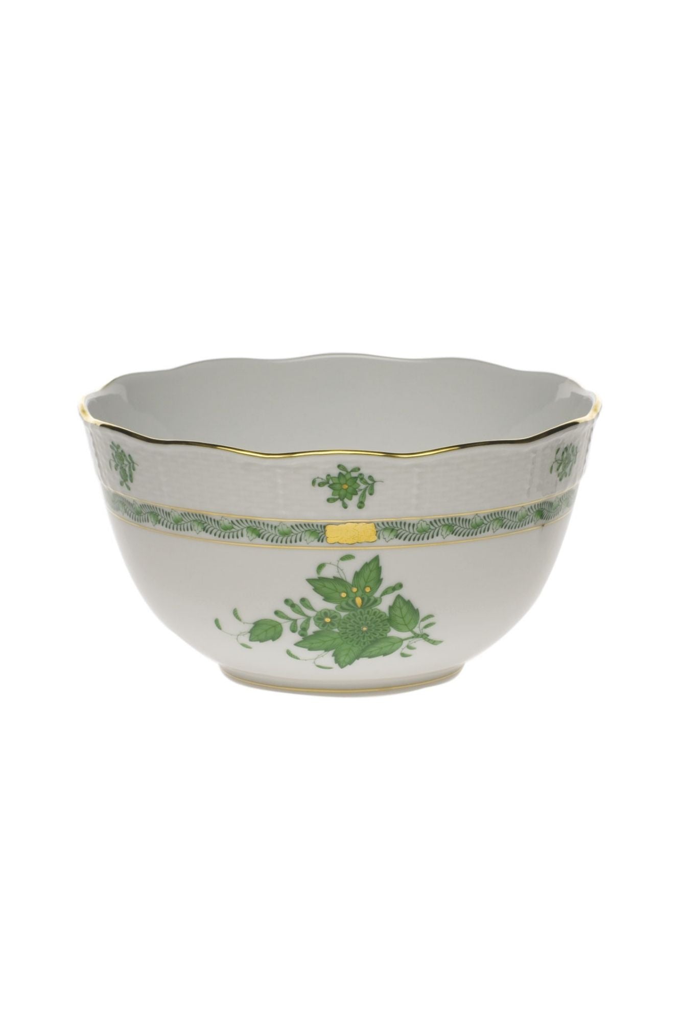 Chinese Bouquet is one of Herend’s most popular Oriental designs from the 1930s. Each piece is hand painted on white porcelain including 24k accents.