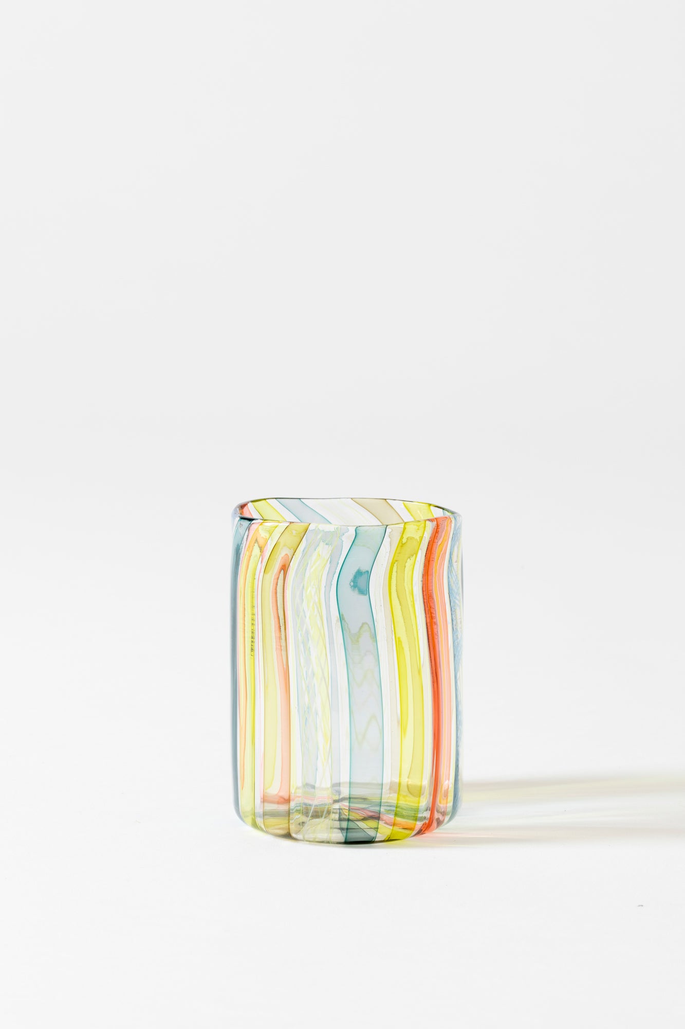 Hand-blown exclusively for Houses & Parties using twisted glass canes.