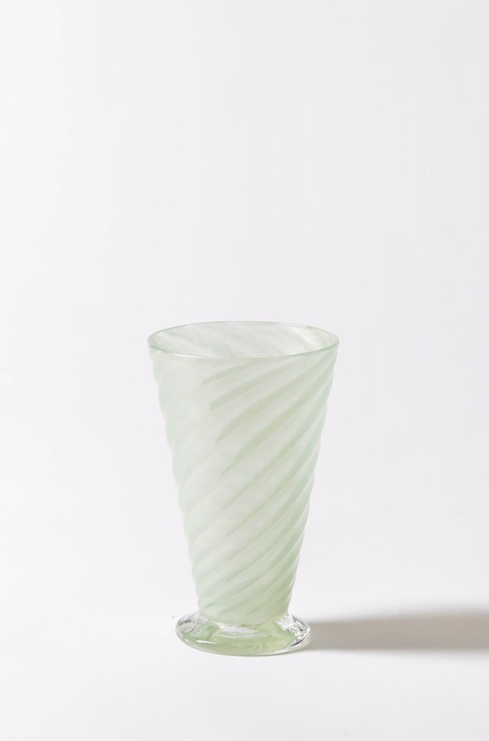 Celadon twist glass tumbler.