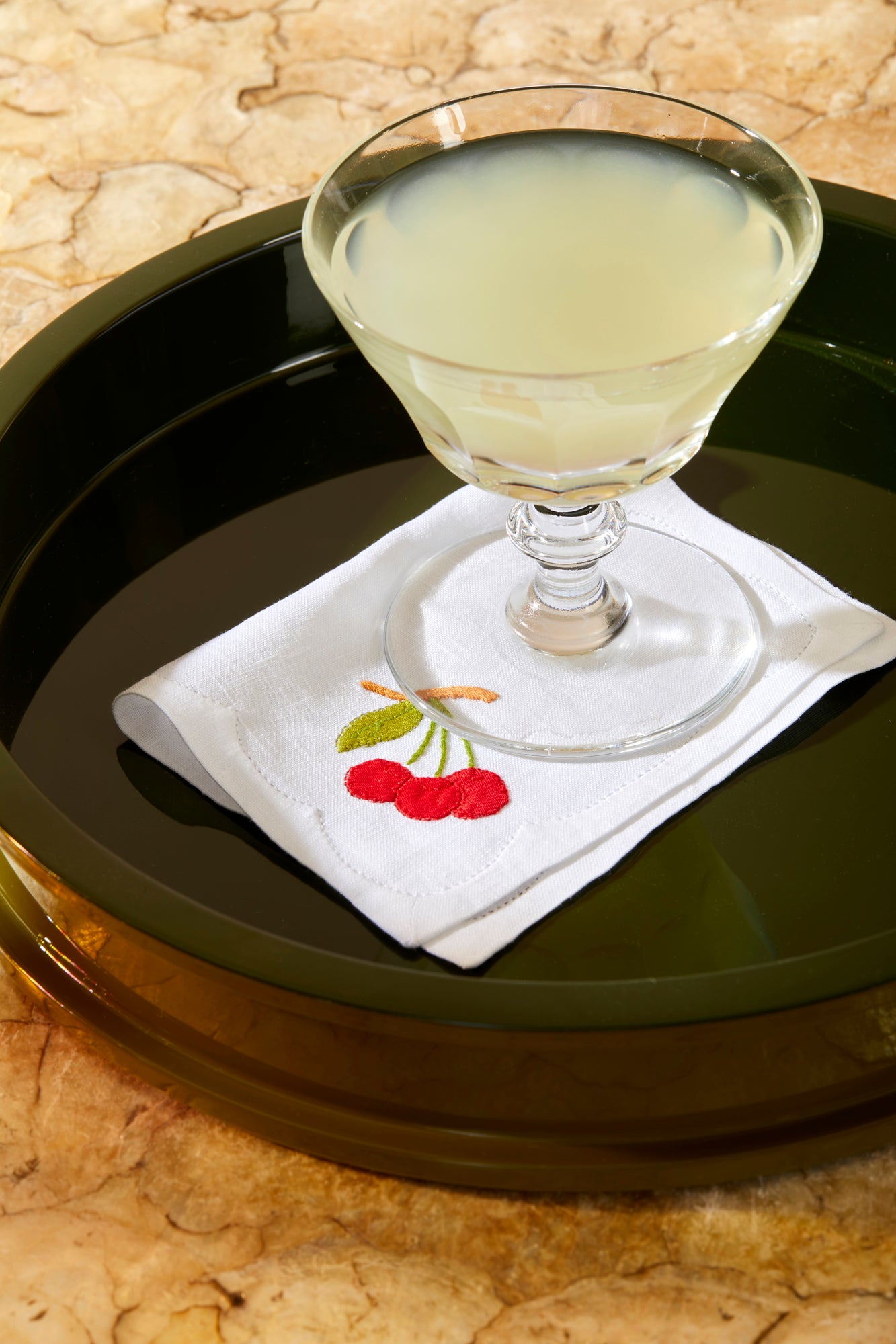 Crystal Champagne Coupe. The Caton glasses from Saint-Louis date back to 1877.