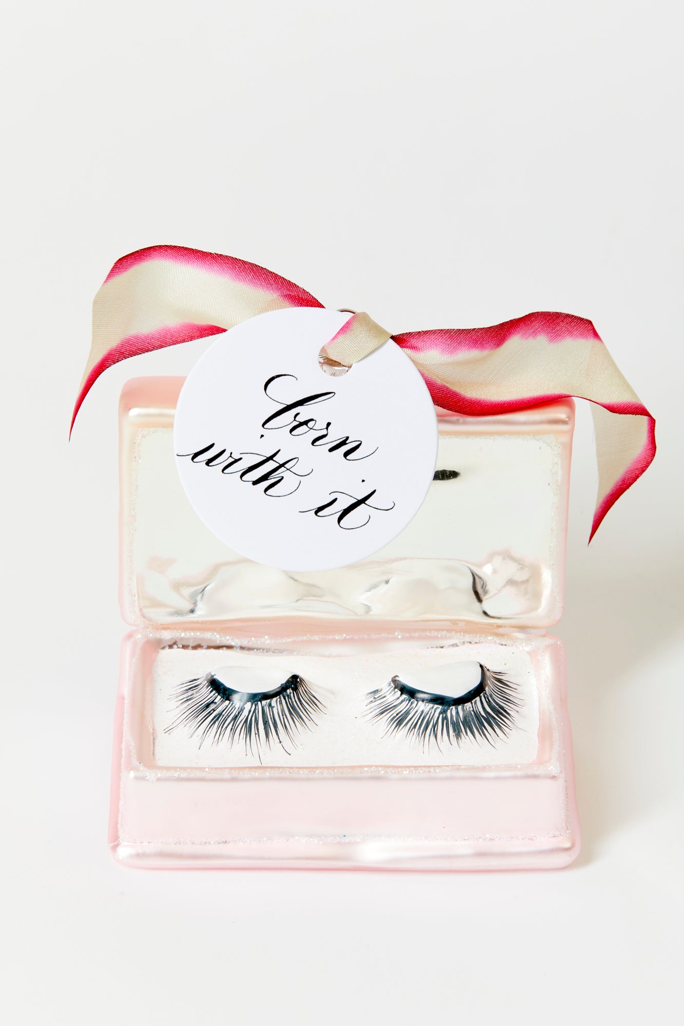 Fake eyelashes ornament.