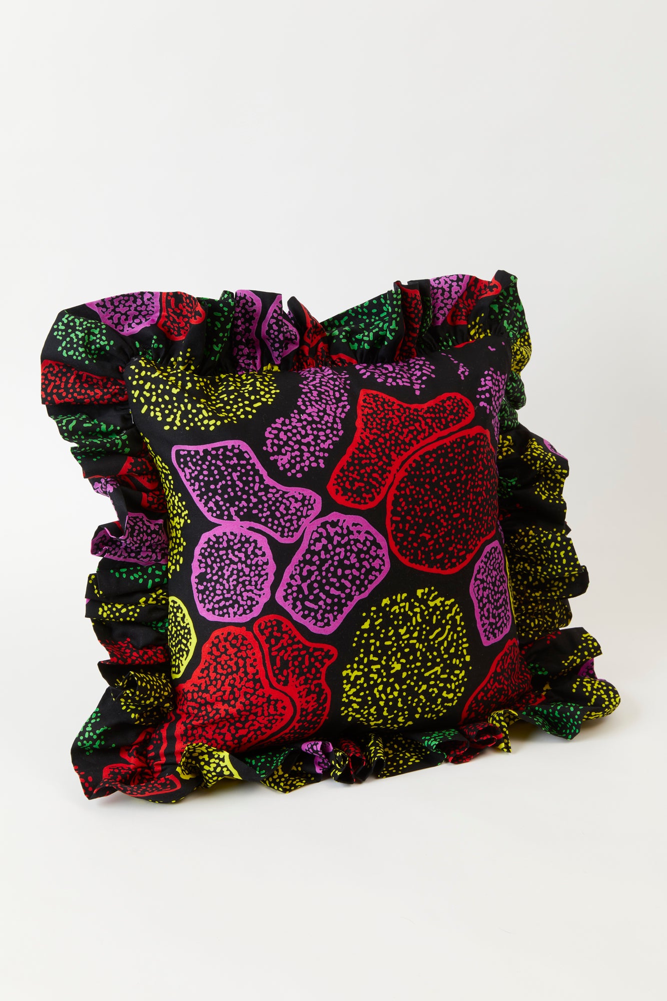 ANKARA MULTI RUFFLED CUSHION.