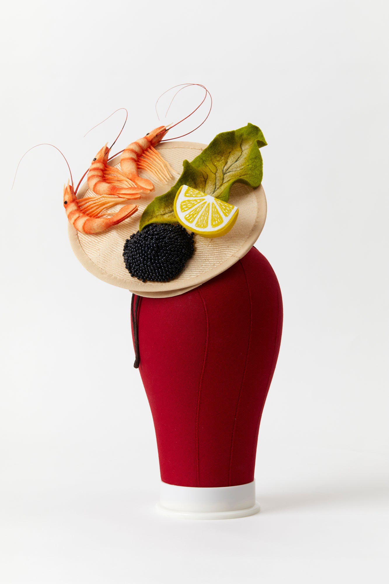 Shrimp and caviar headband.