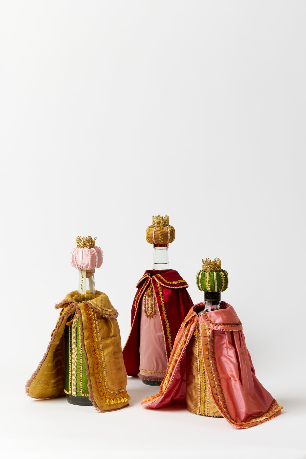 SET OF THREE WISE MEN BOTTLE COVERS