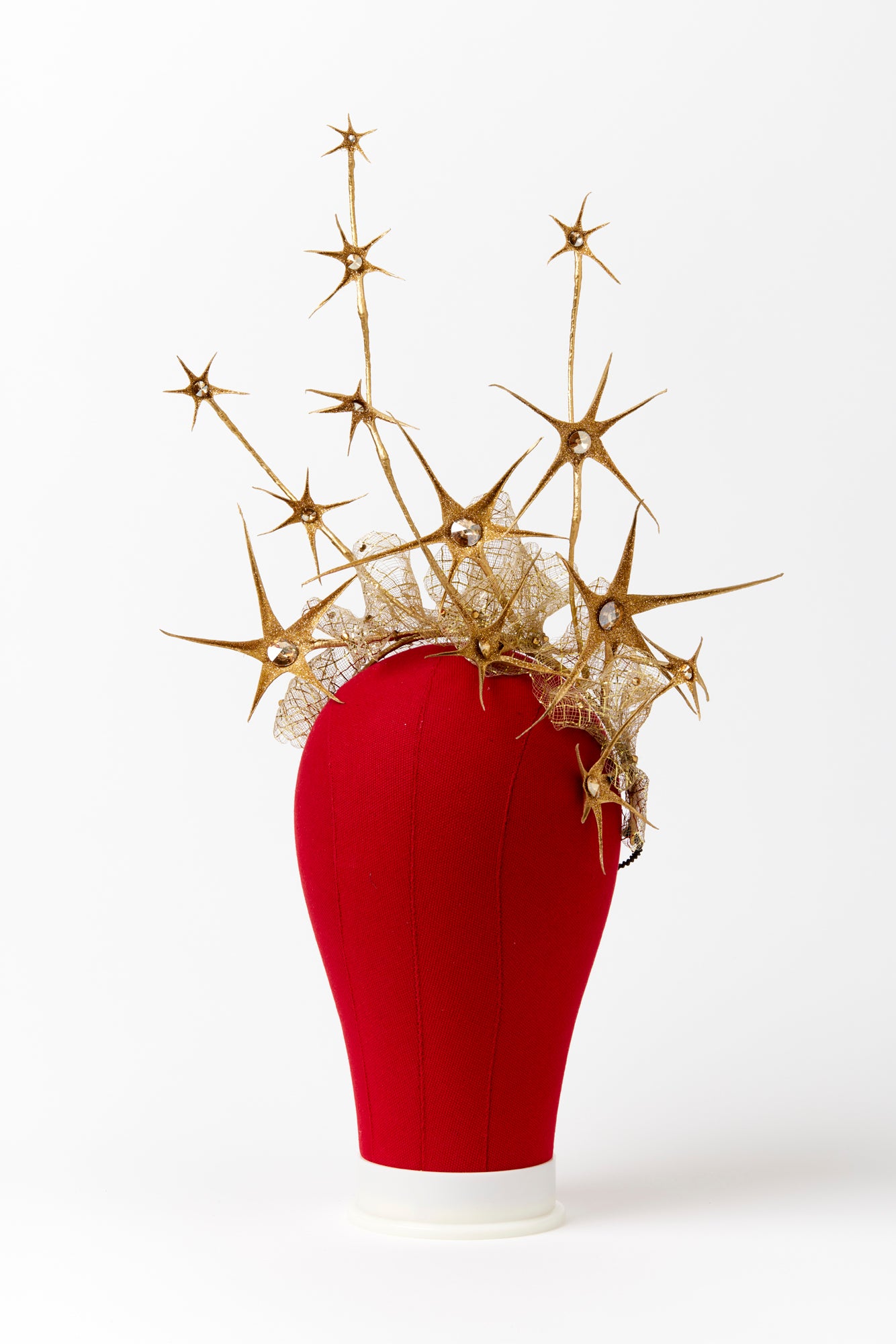 Gold crown headband.