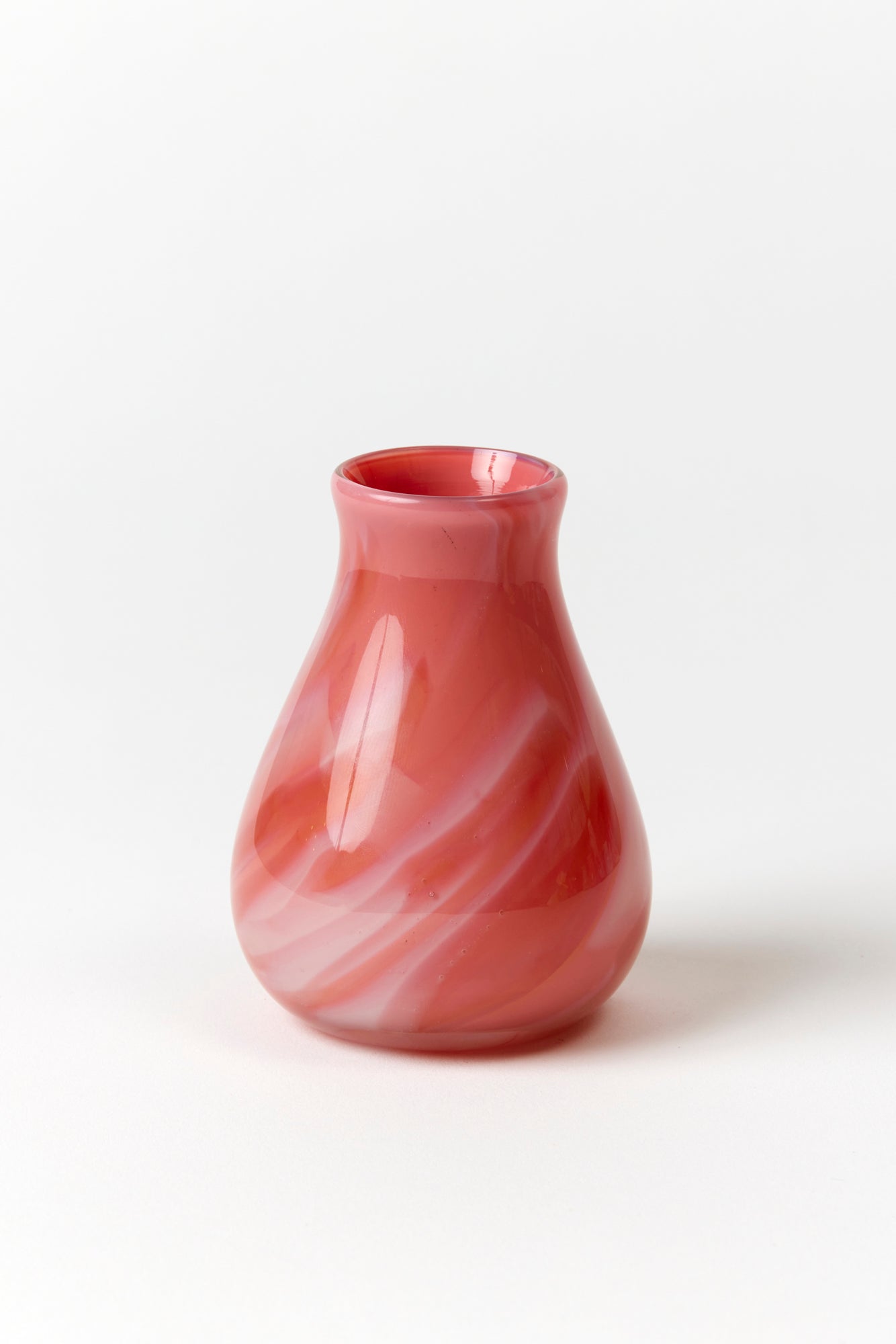 Handblown glass swirled bud vases. Made by Paul Arnhold.