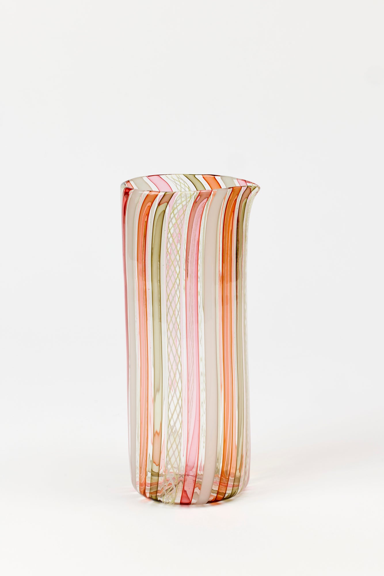 Handblown glass pitcher. Made by Tracy Glover.