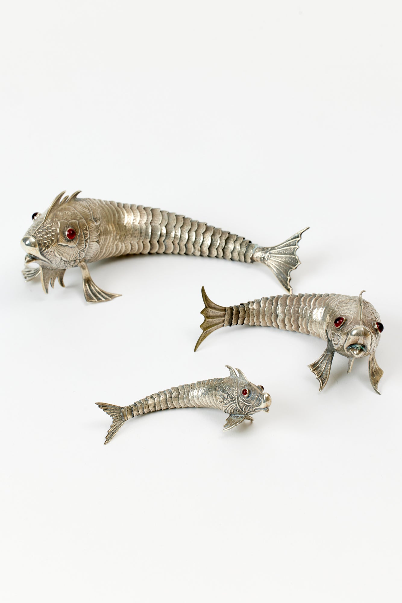 Vintage sterling articulated fish.