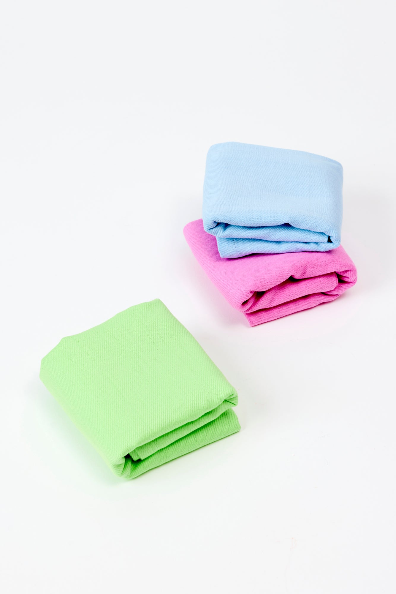 Colorful commercial-grade cotton tablecloths.