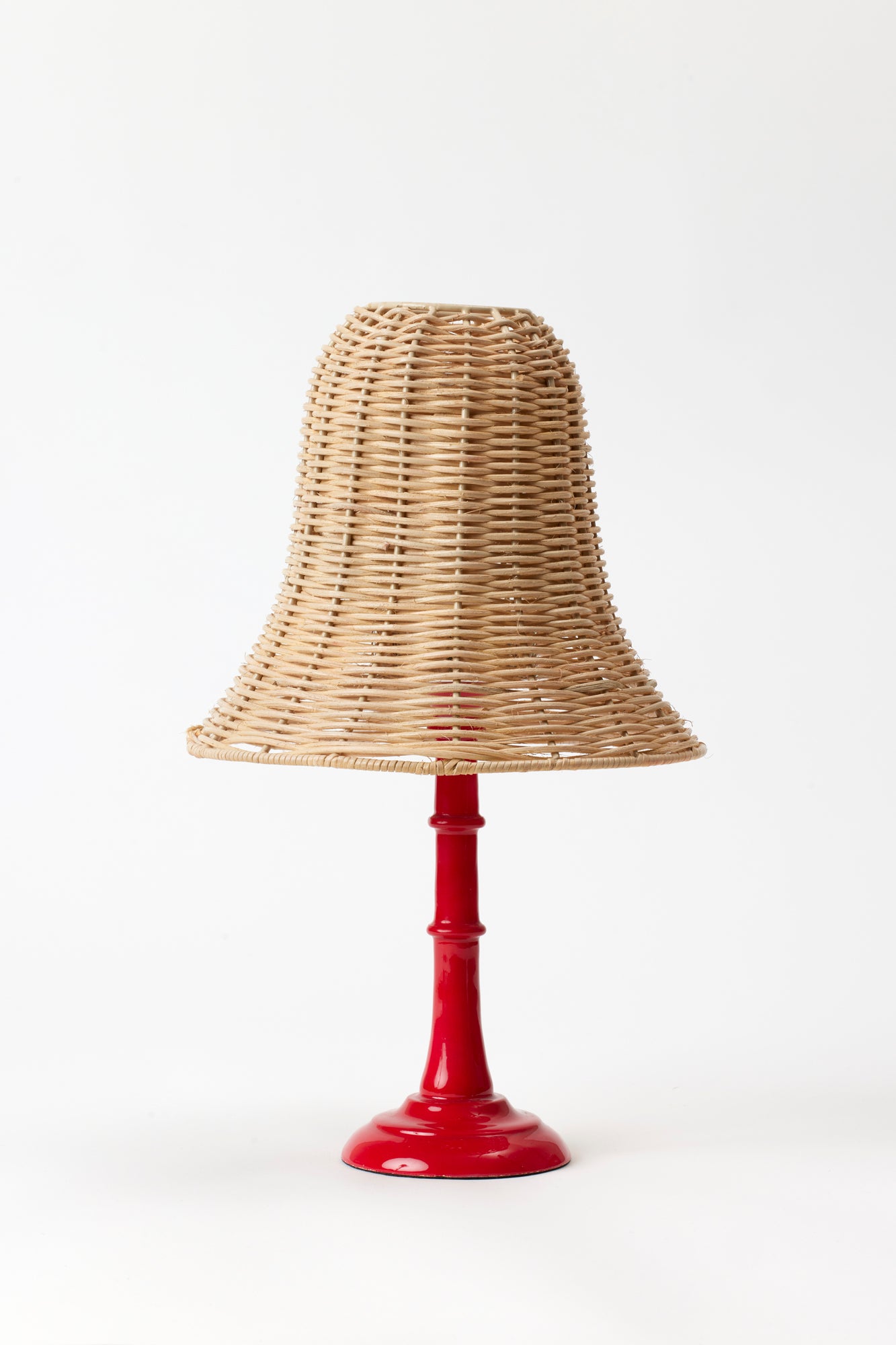 Faux bamboo table lamp bases, made from wood and lacquered to shine on your table.