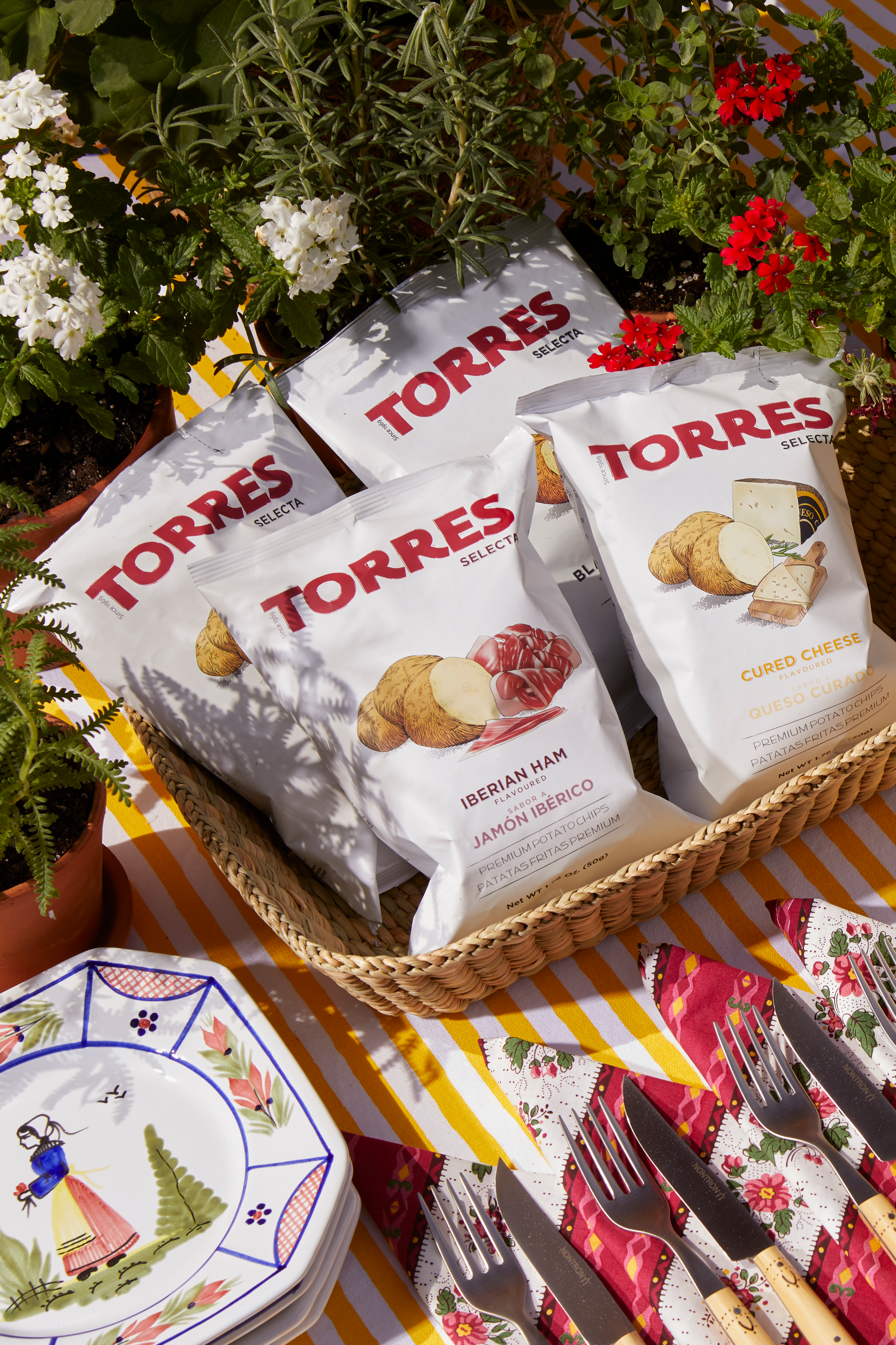 Provençal quilted placemats, developed by Les Olivades.