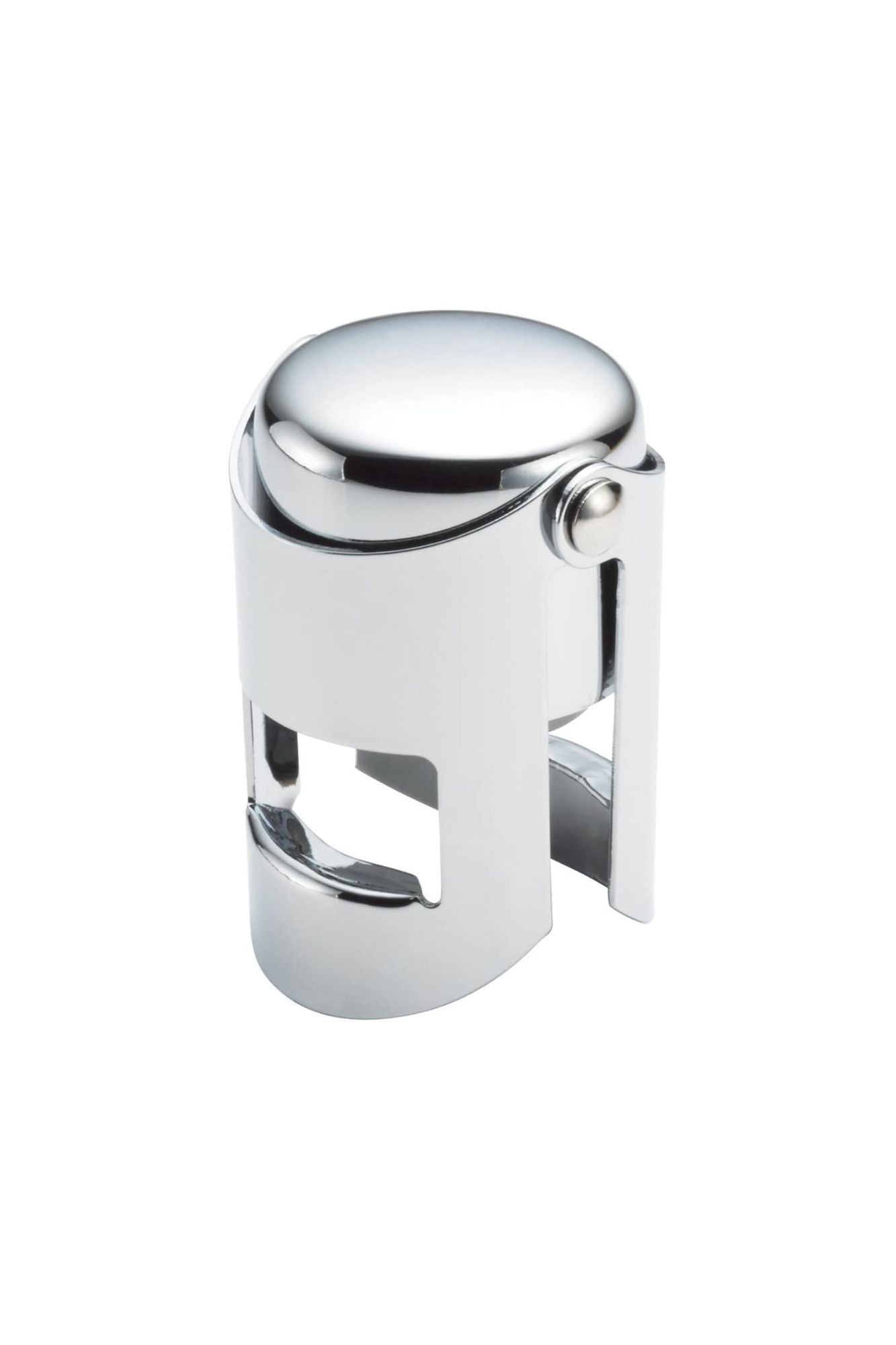 Silver champagne bottle stopper.