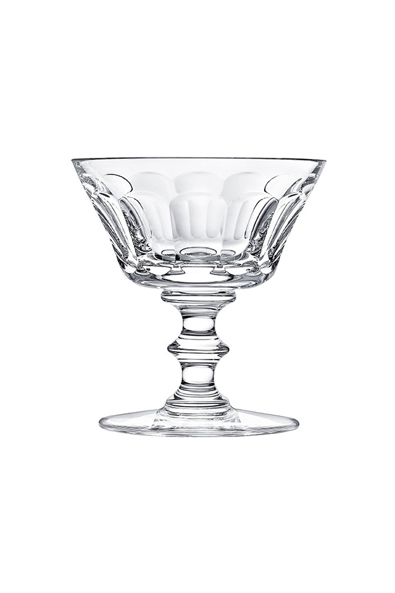 Crystal Champagne Coupe. The Caton glasses from Saint-Louis date back to 1877.