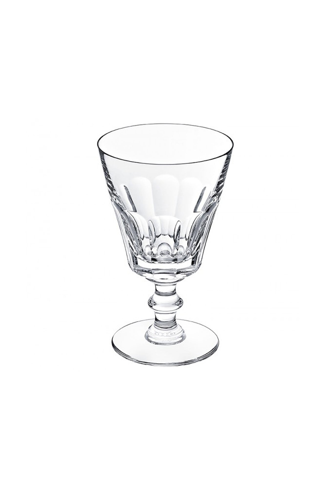 Crystal wine goblet. The Caton glasses from Saint-Louis date back to 1877.