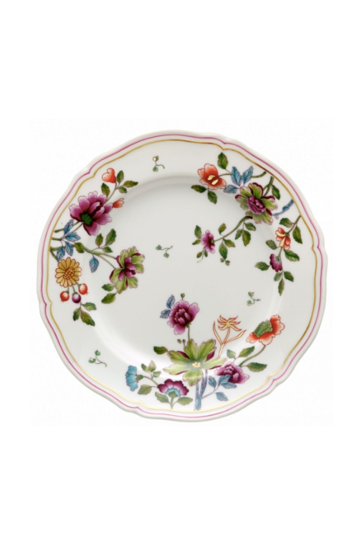 Flatware inspired by flowers in the European 1750 “La Primavera” decoupage with the flowers like Japanese and Chinese Imperial Kimono decorations.