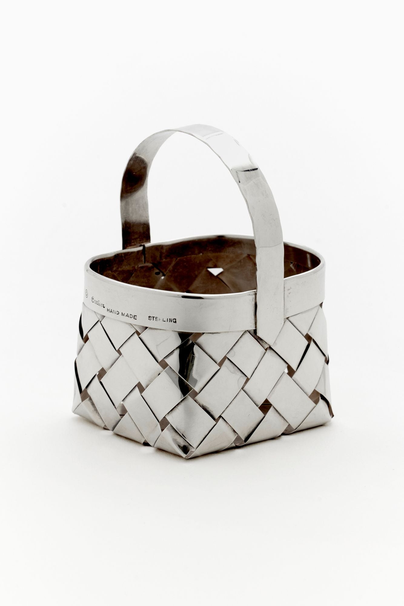 VINTAGE SILVER BASKET.