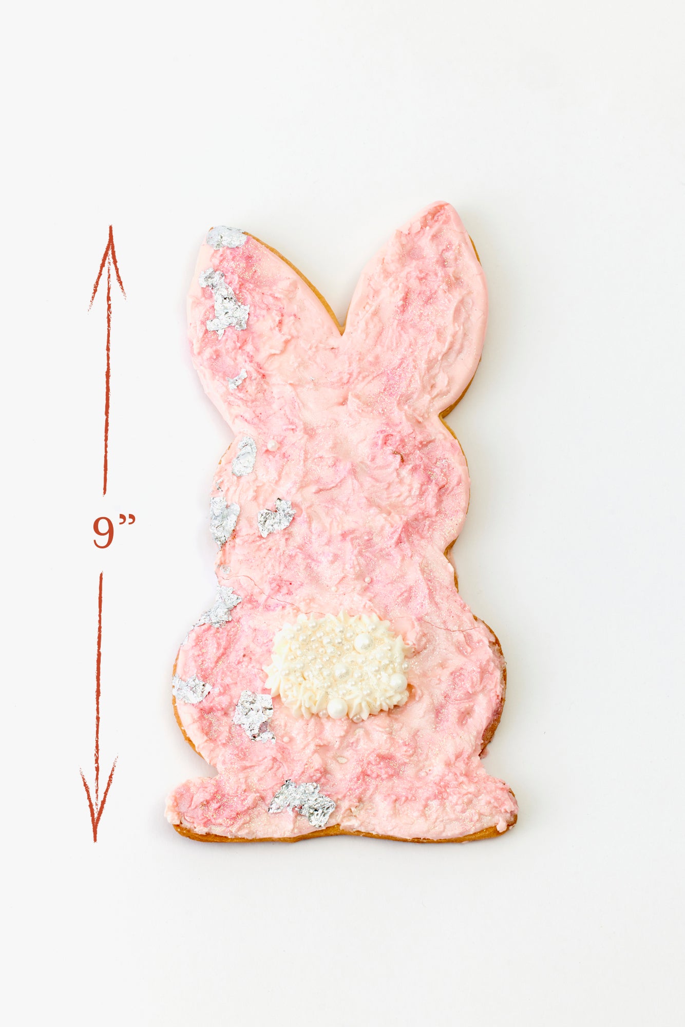 Pink gigantic bunny cookie. Perfect for Easter.