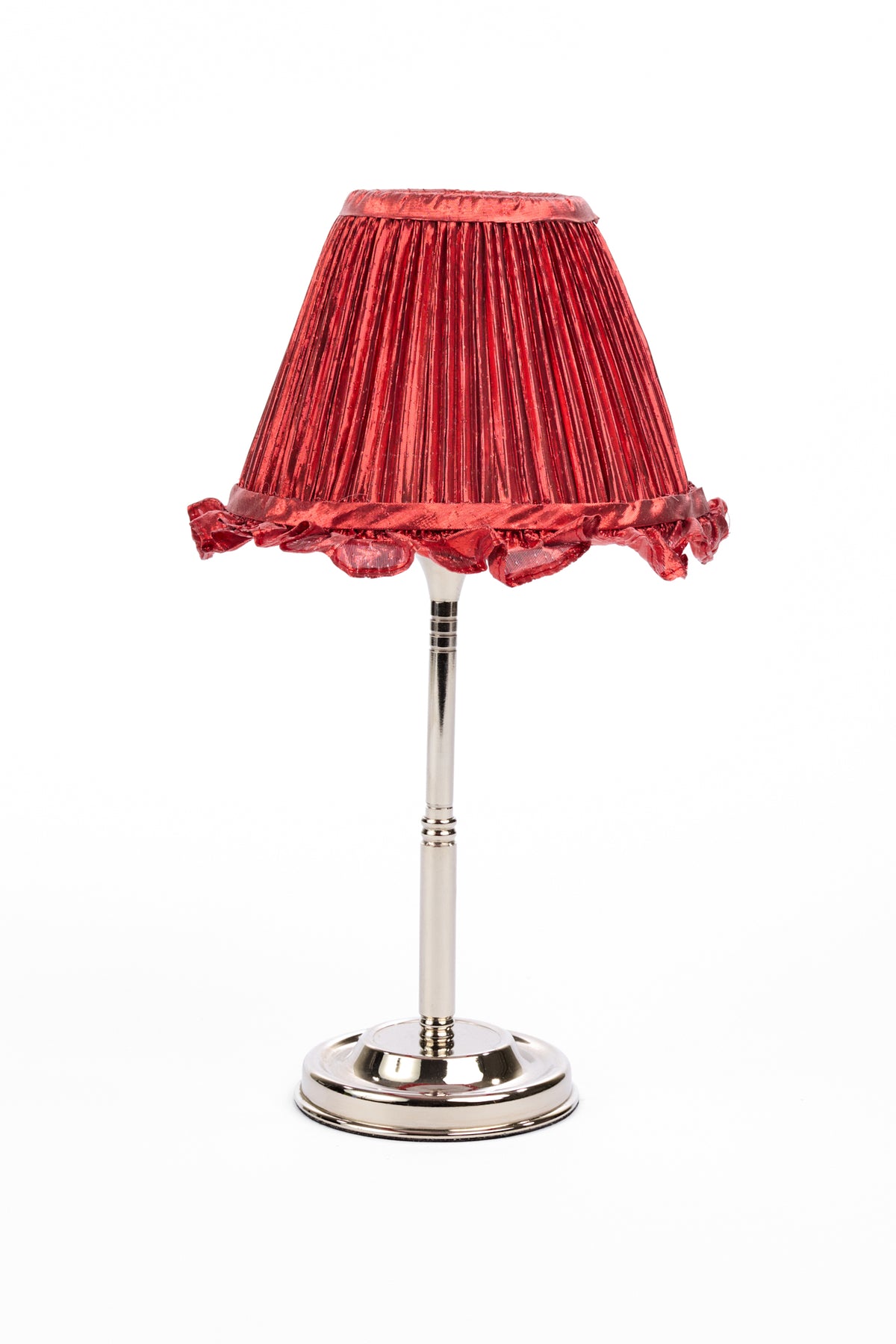 LAMÉ RUFFLED TABLE LAMP SHADE