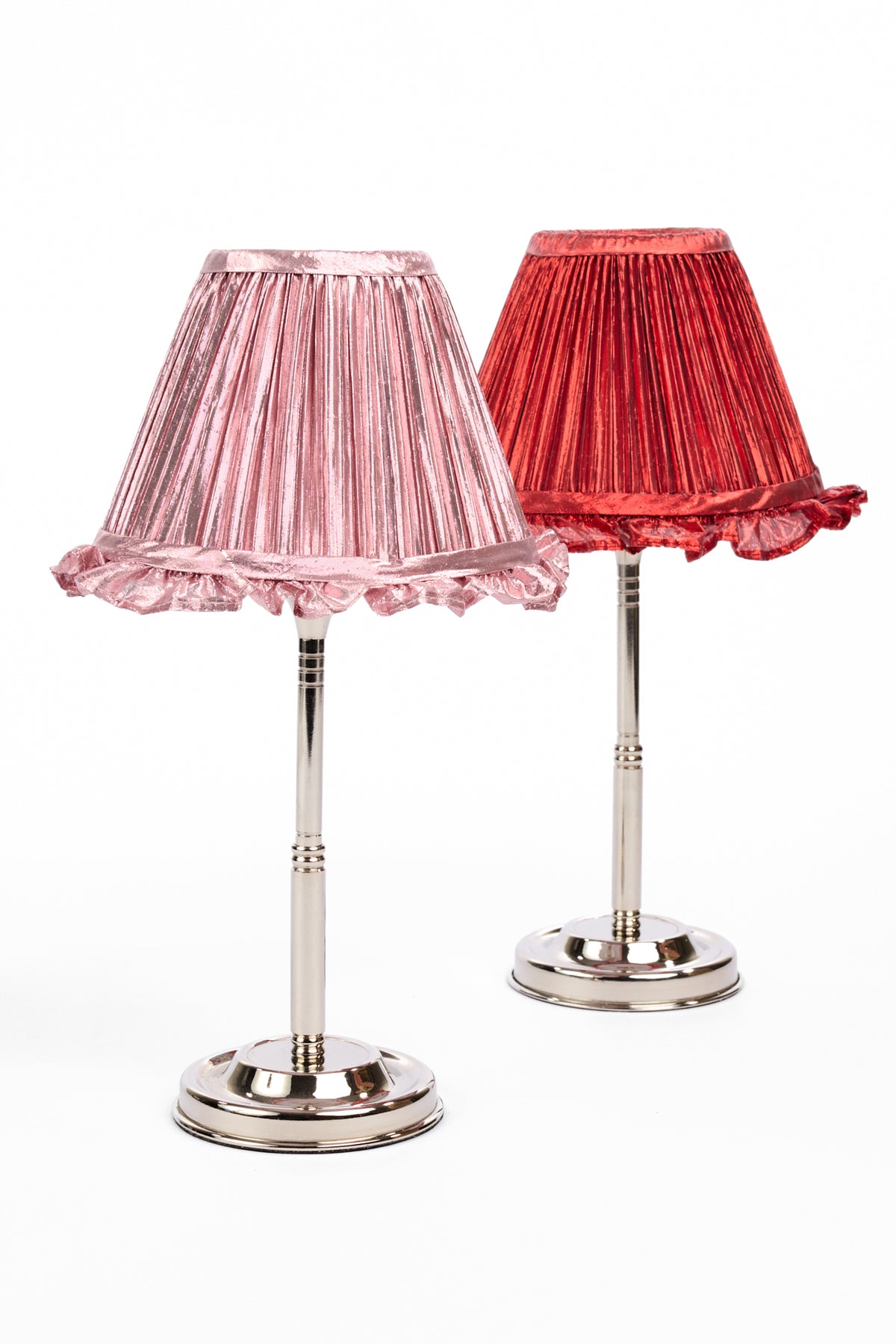 LAMÉ RUFFLED TABLE LAMP SHADE