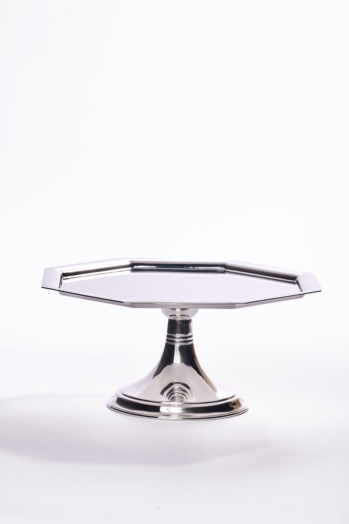 VINTAGE ENGLISH SILVER OCTAGONAL CAKE STAND