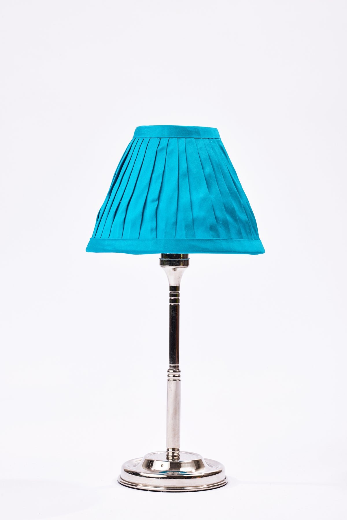 TURQUOISE SILK TABLE LAMP SHADE