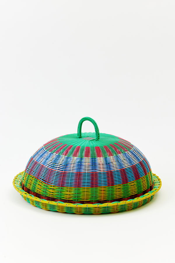 WOVEN SERVING TRAY WITH COVER