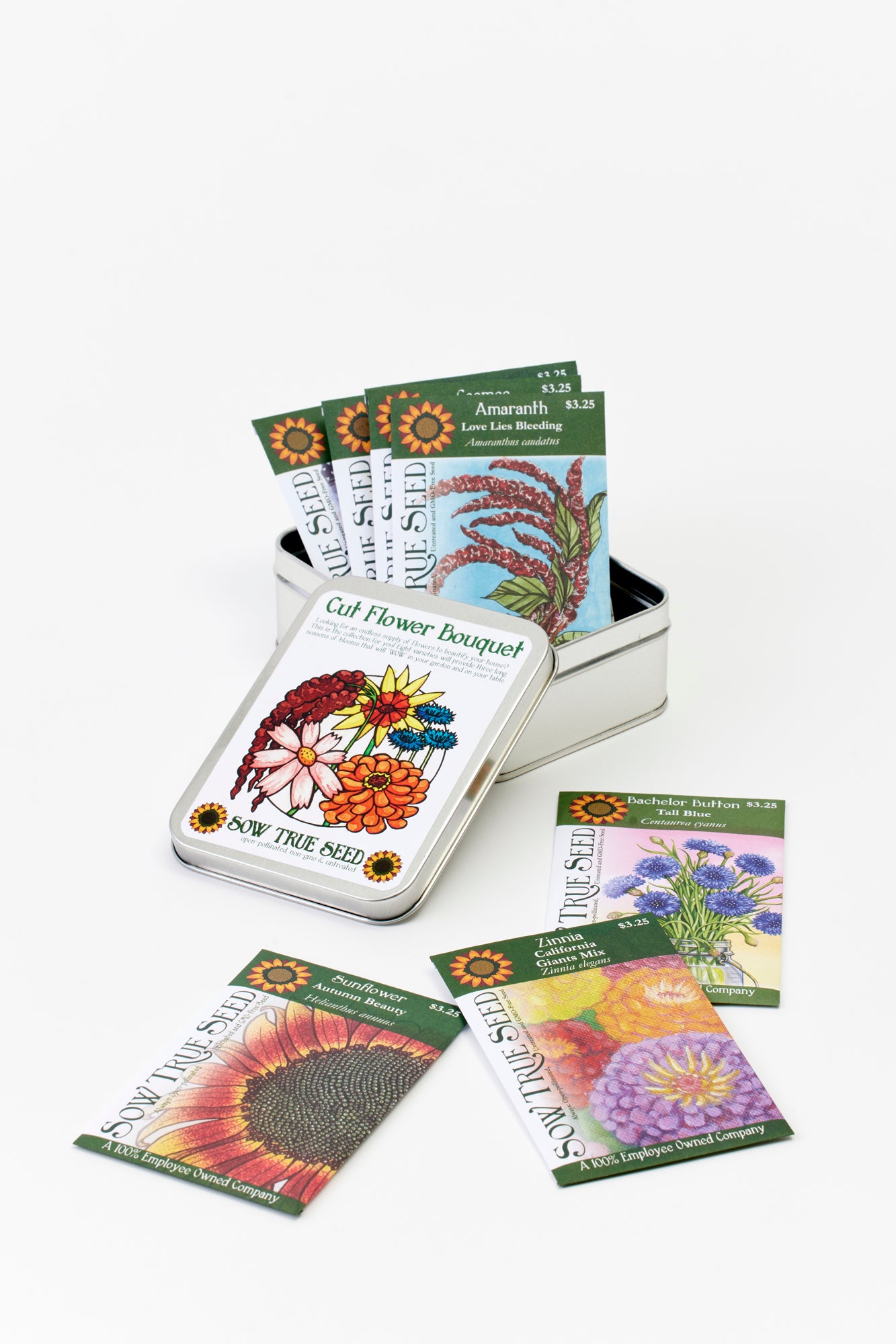 TIN OF CUT FLOWER SEEDS