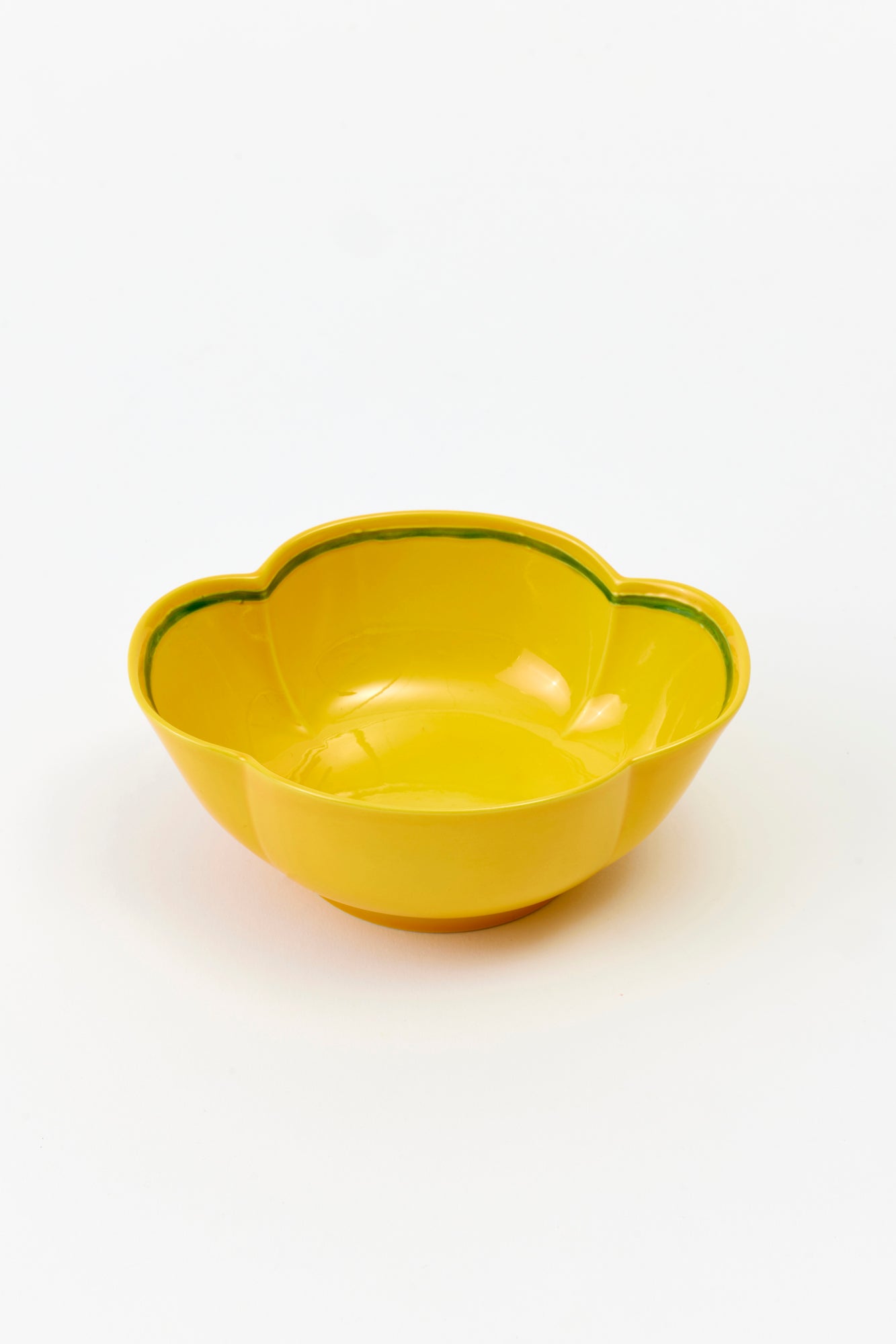 Ceramic Japanese berry bowls in yellow.