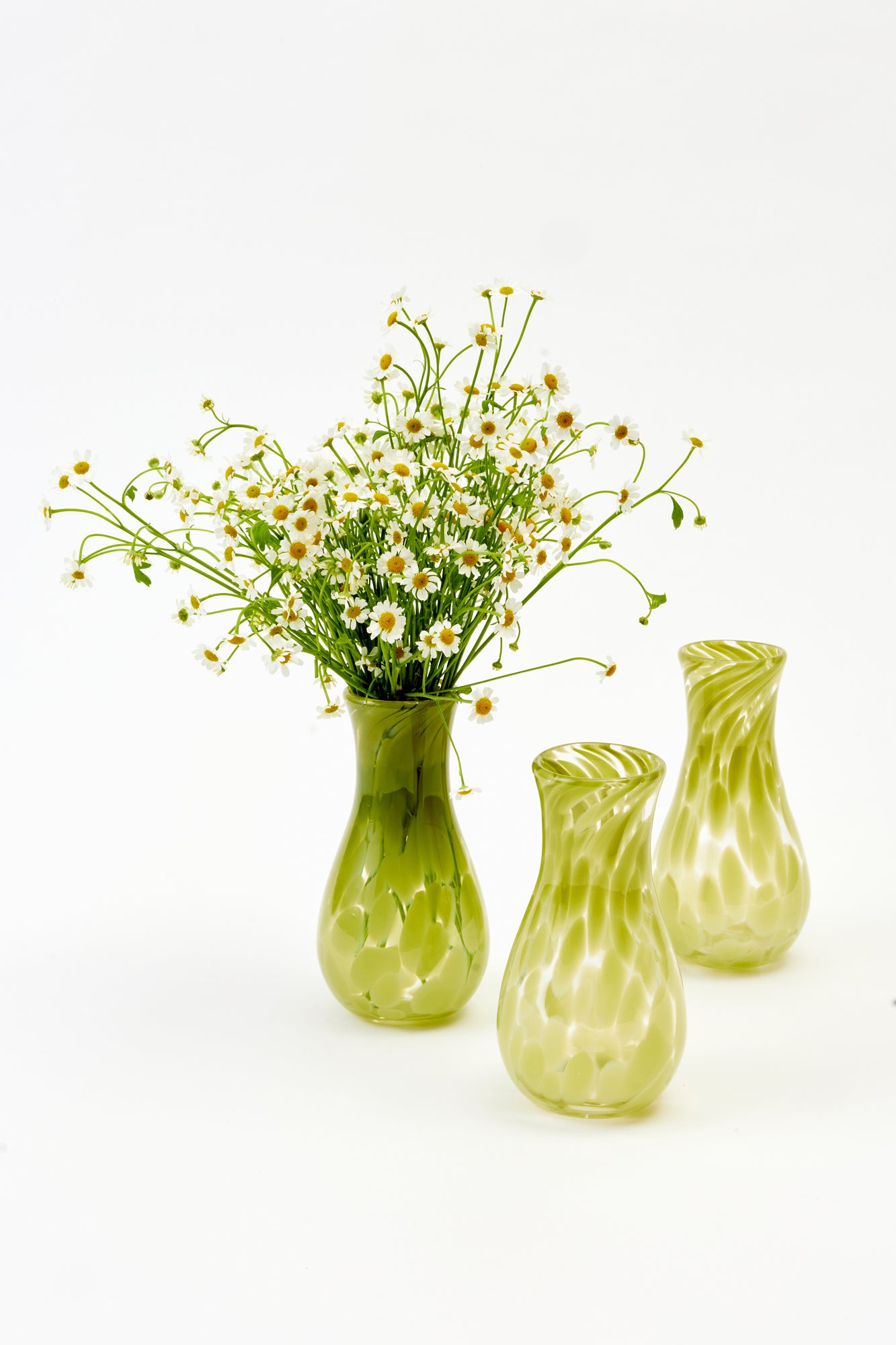 PAUL ARNHOLD CHARTREUSE SPOTTED BUD VASE