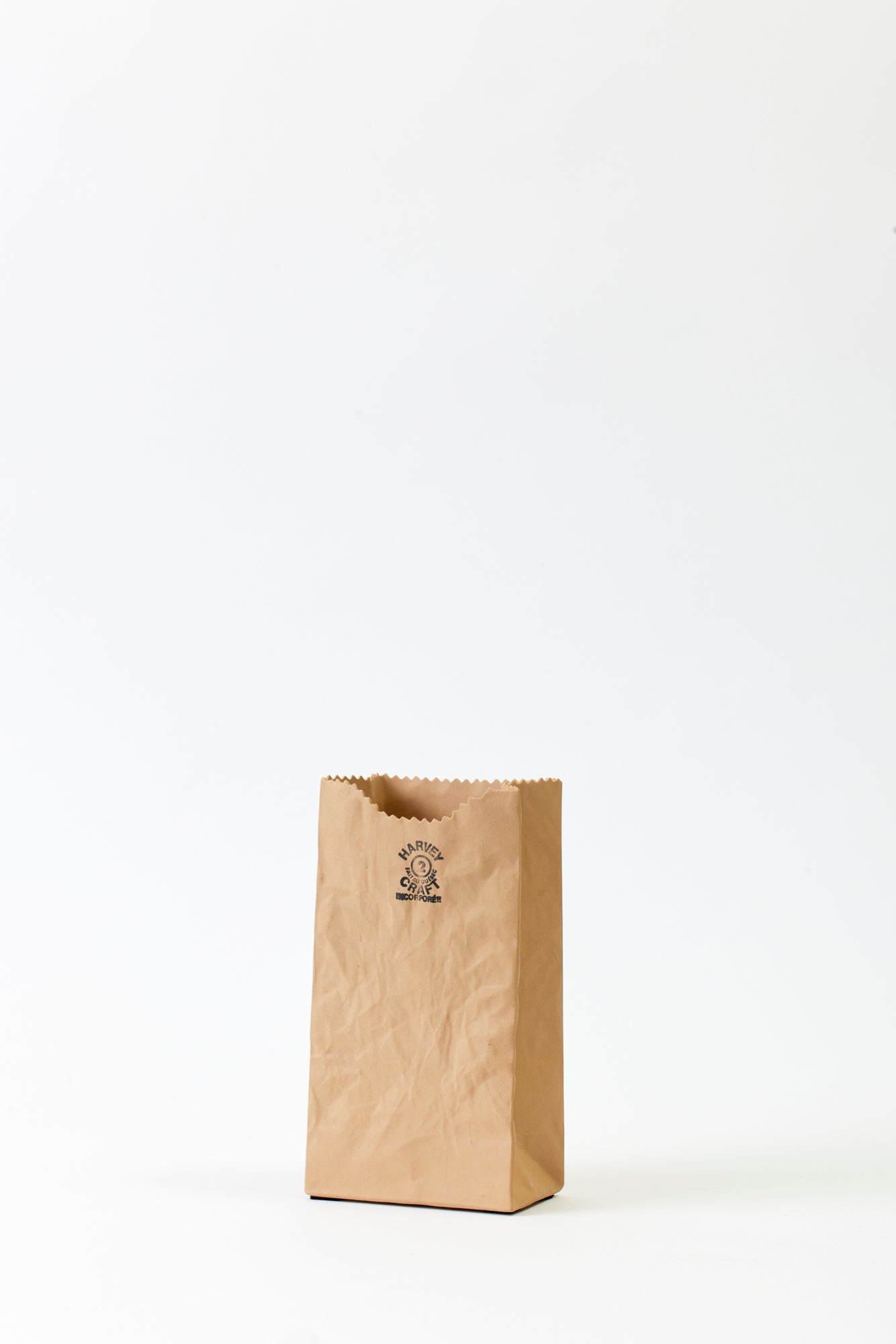 VINTAGE TROMPE L’OEIL “PAPER” BAG VASE