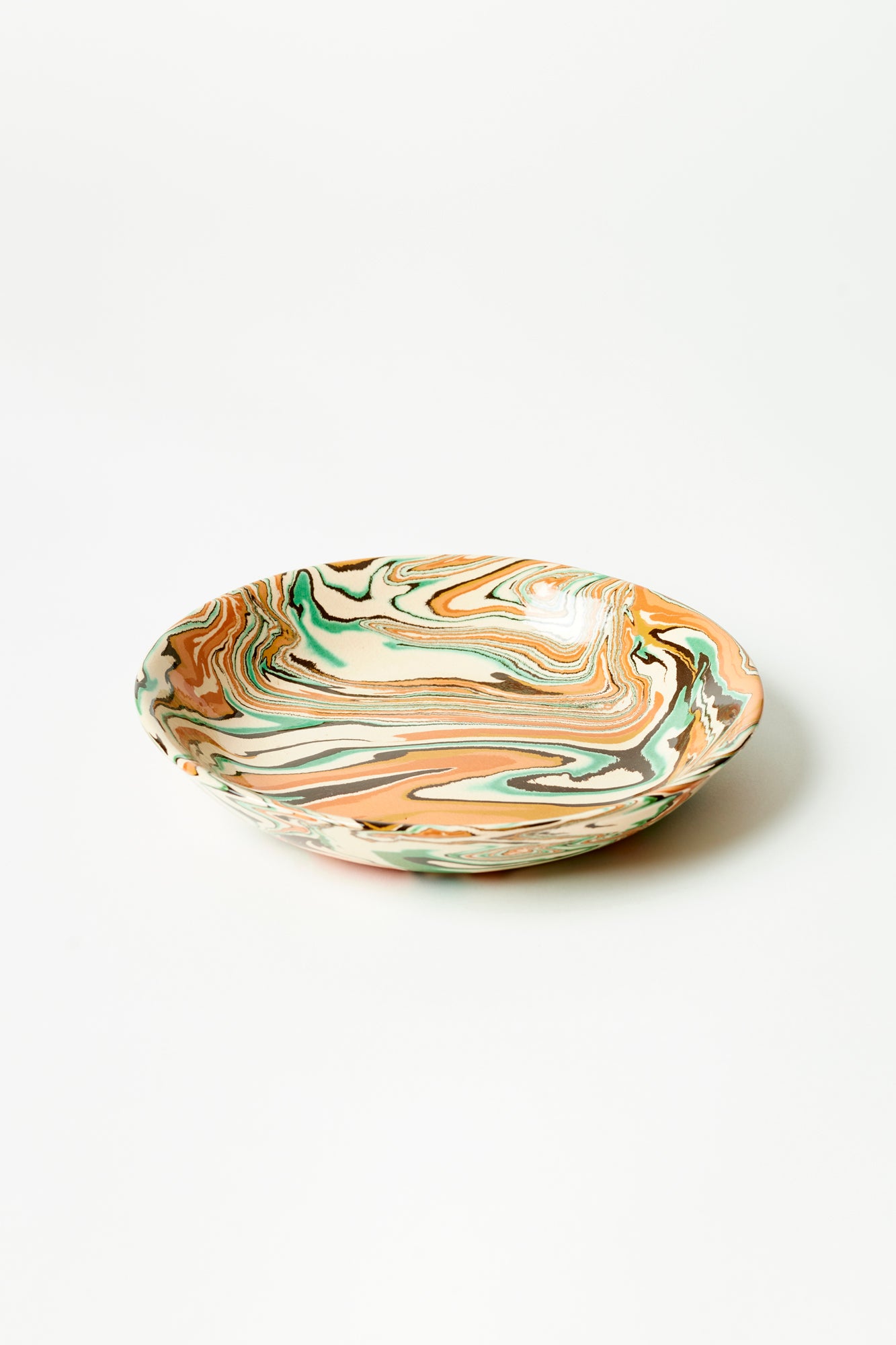 Marbled ceramic dish.