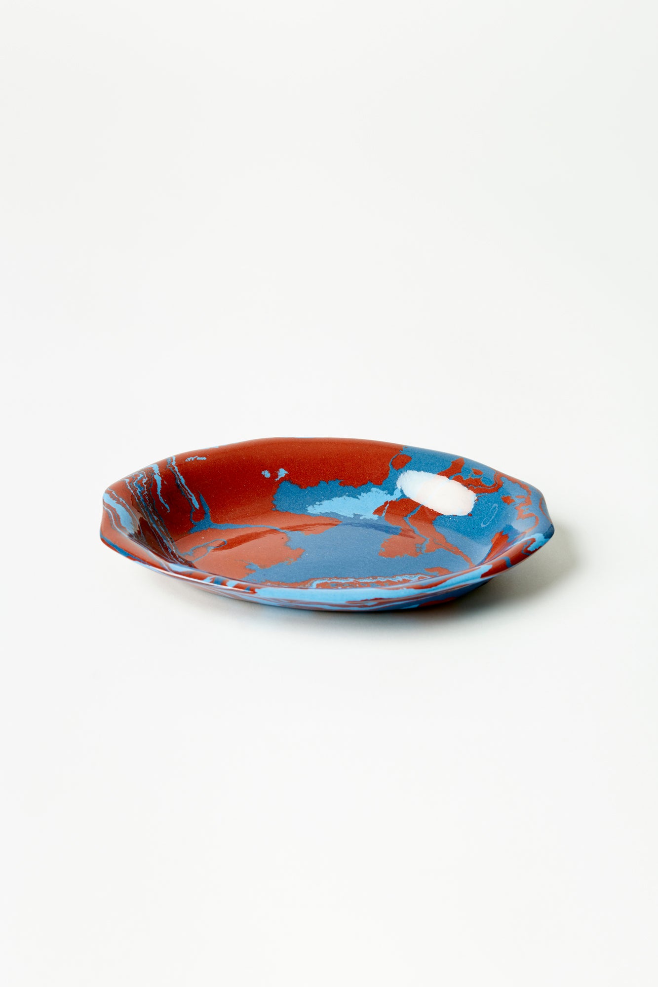 Marbled ceramic dish.