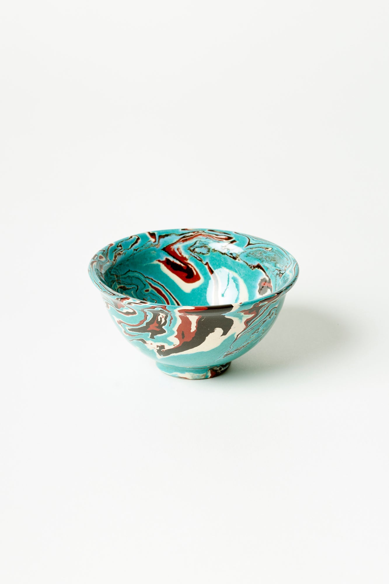 Marbled ceramic bowl.