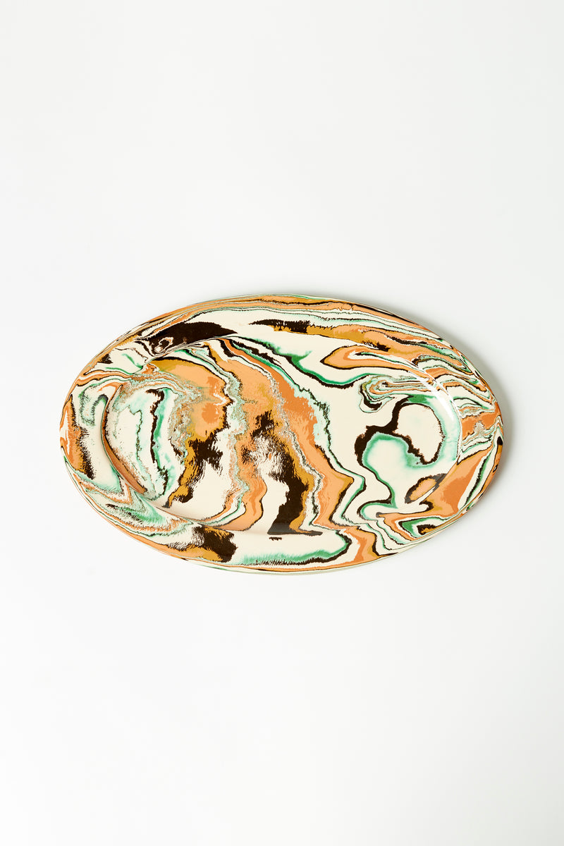 MARBLED CERAMIC SERVING DISHES