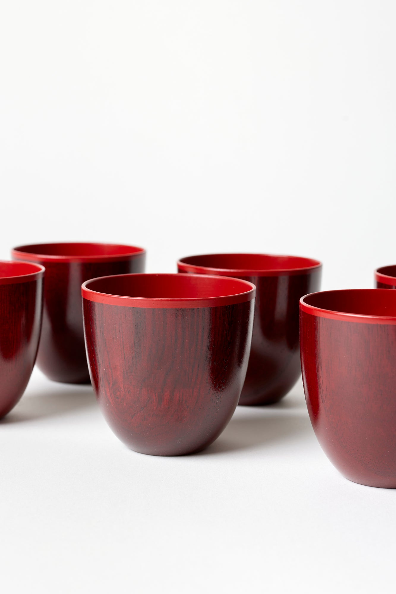 These wooden tumblers are made in Japan from Paulownia wood.