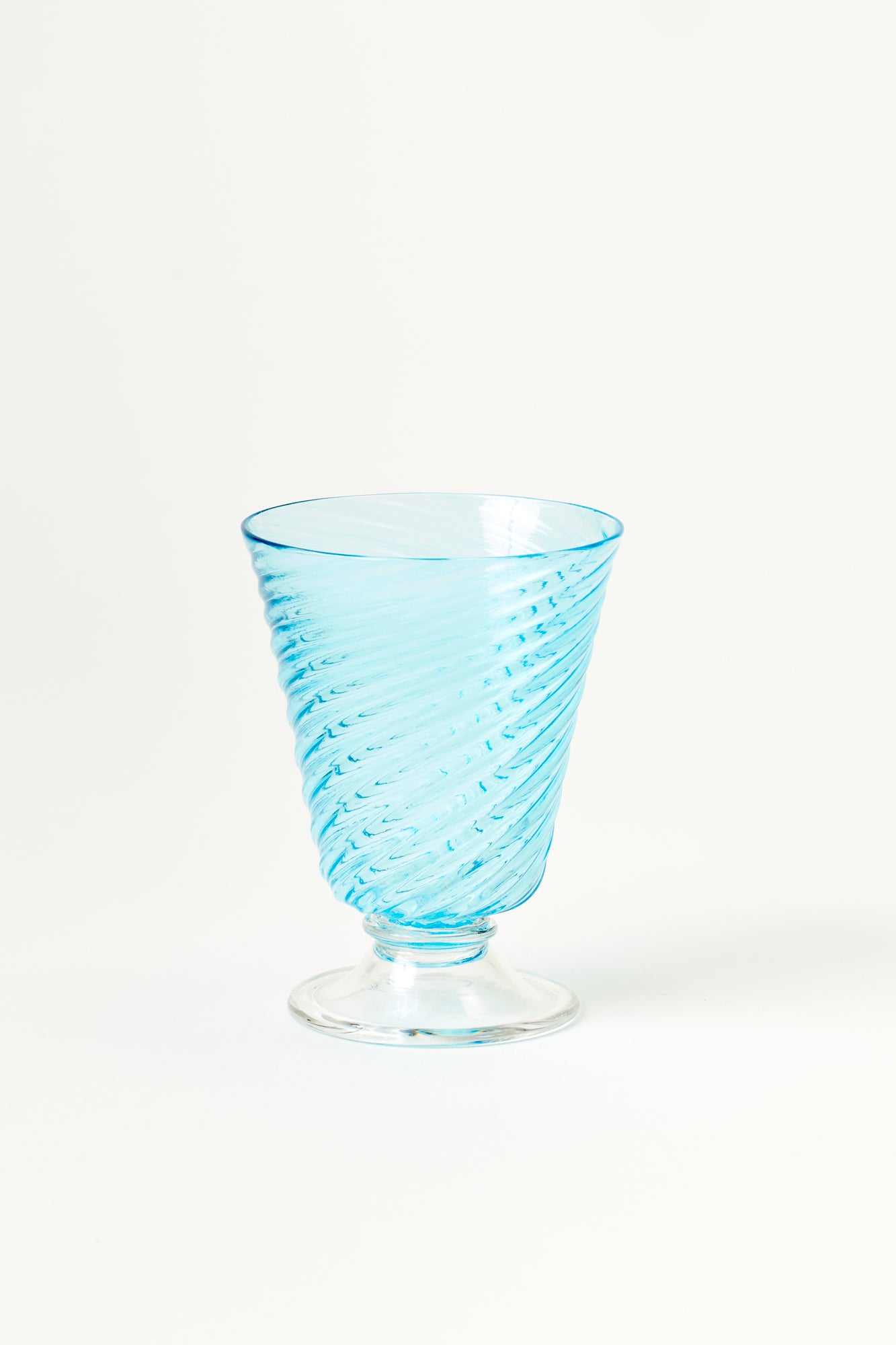 Aqua twist goblet.