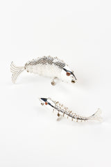 SET OF 2 ARTICULATED FISH TABLE ORNAMENTS