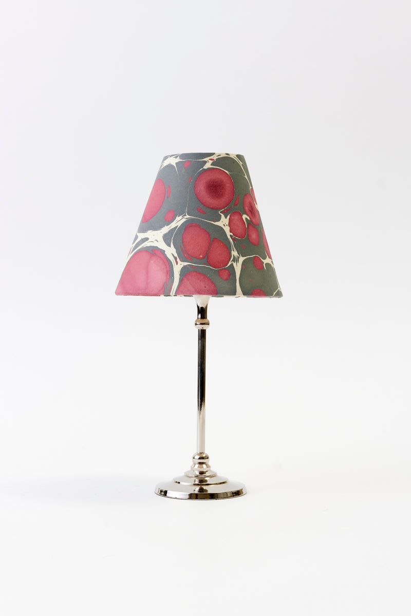 MARBLED PAPER TABLE LAMP SHADE GRAY