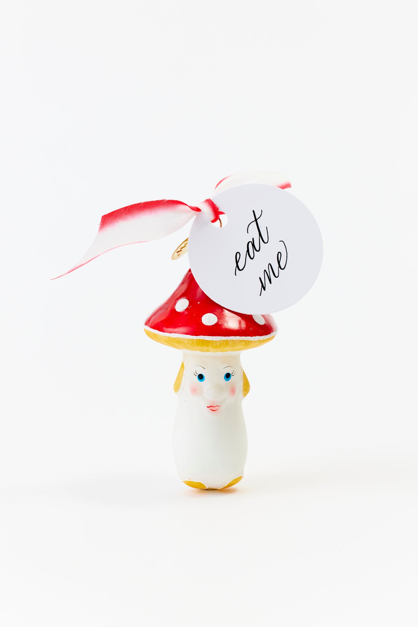 Toad mushroom ornament.