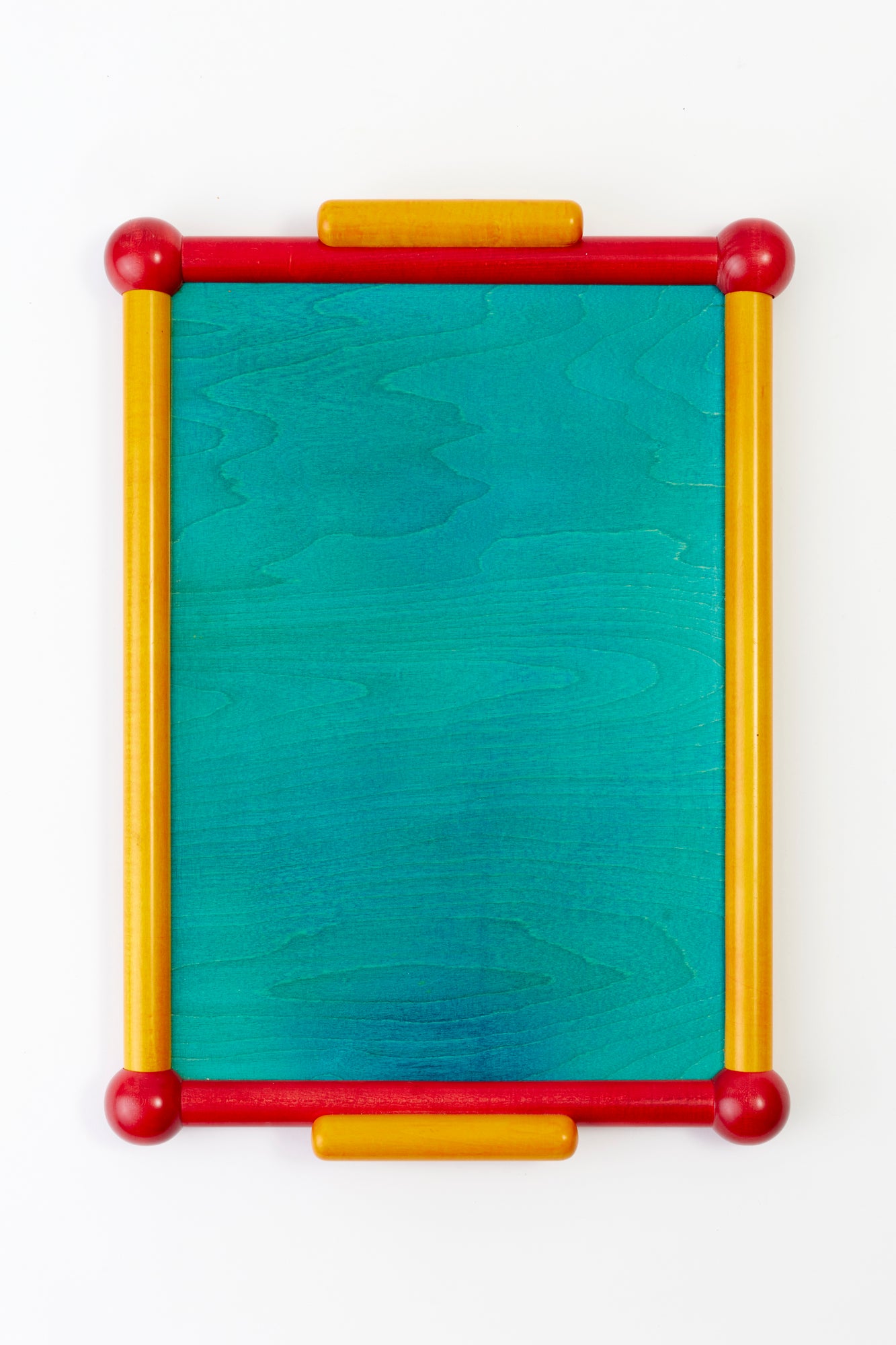 Colorful wooden tray designed by Manzoni Pietro.