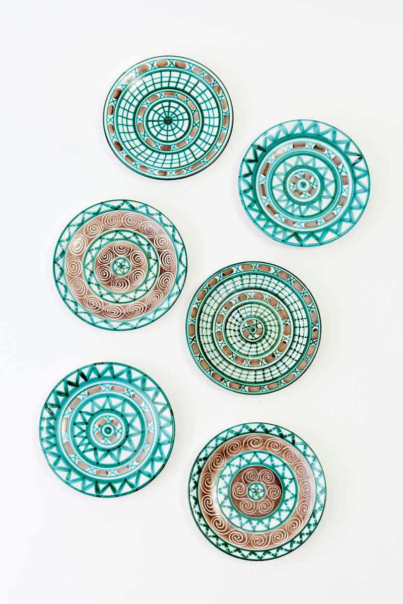 SET OF 6 VINTAGE ROBERT PICAULT DINNER PLATES