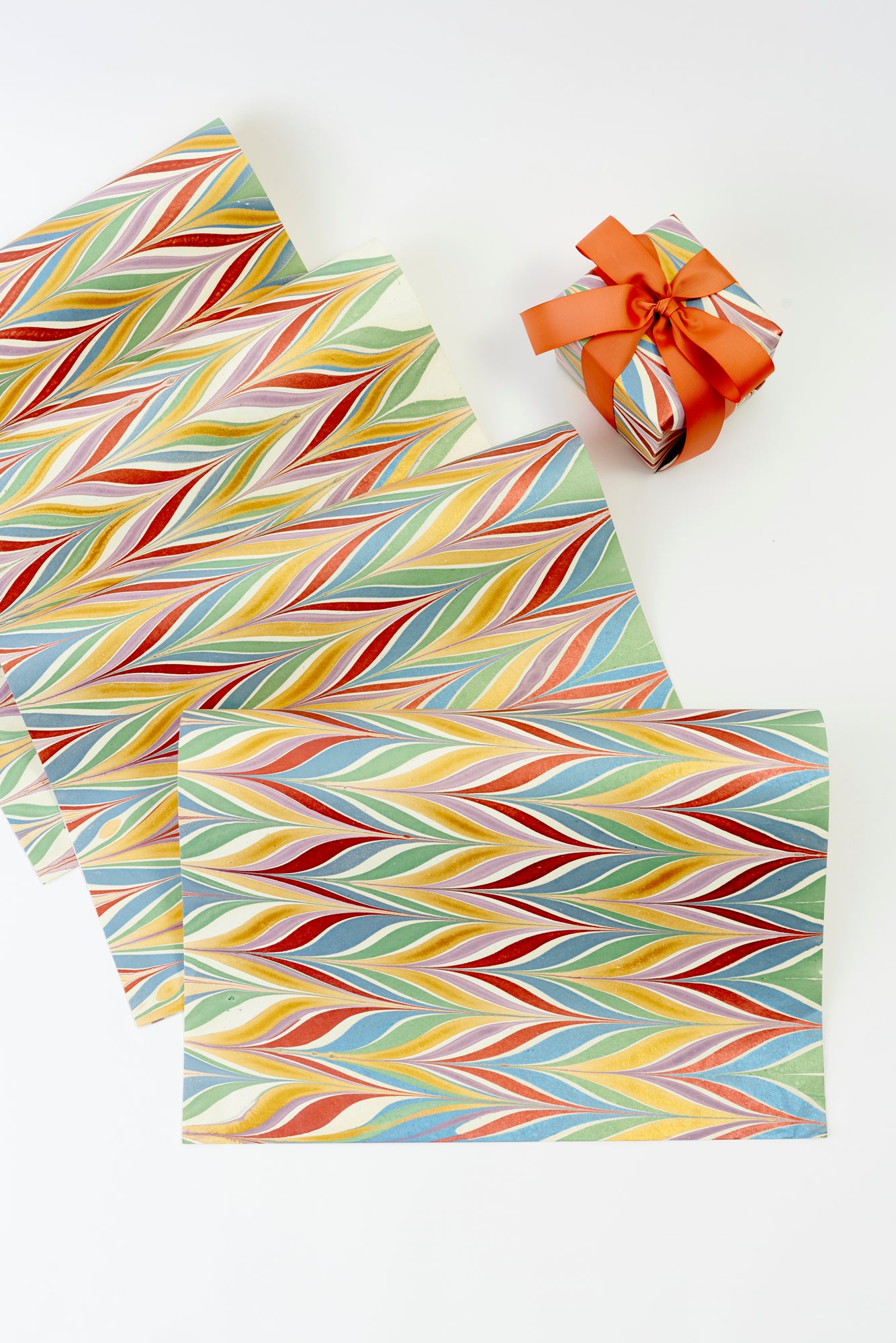 Marbled gift wrapping paper.