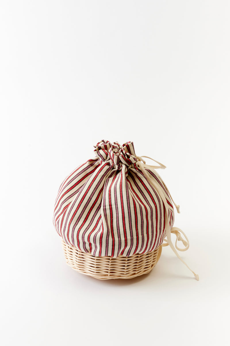 BREAD BASKET WITH HOLIDAY STRIPE WARMER