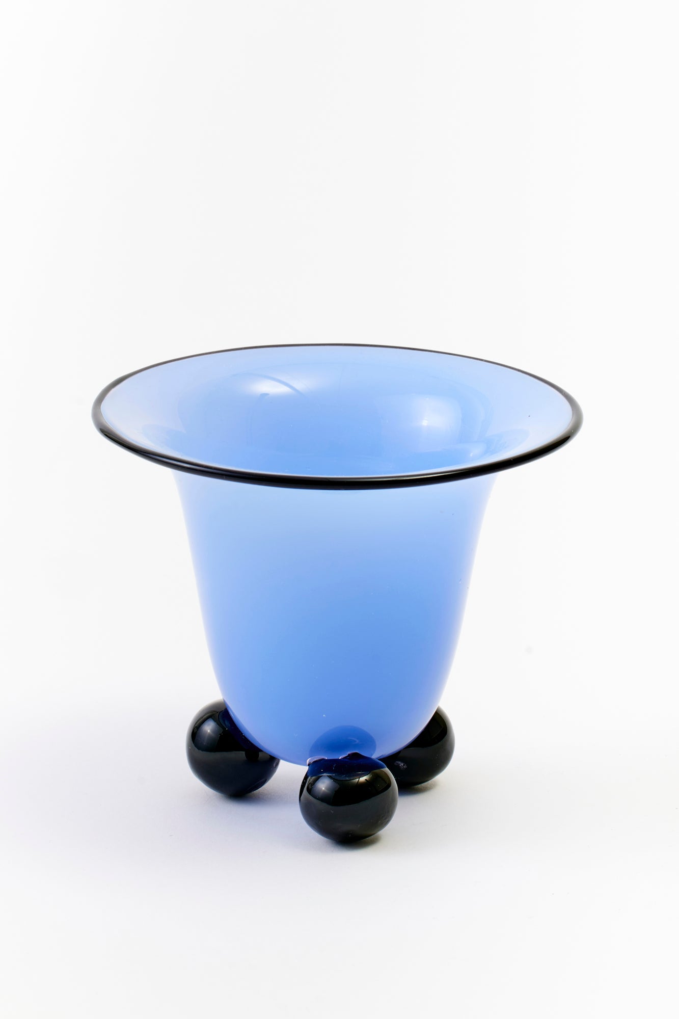 Vintage Deco glass in blue.