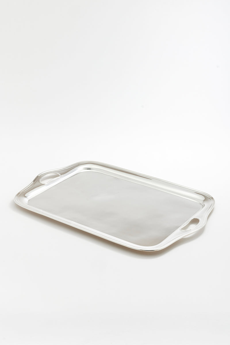 VINTAGE ENGLISH SILVER TRAY WITH HANDLES