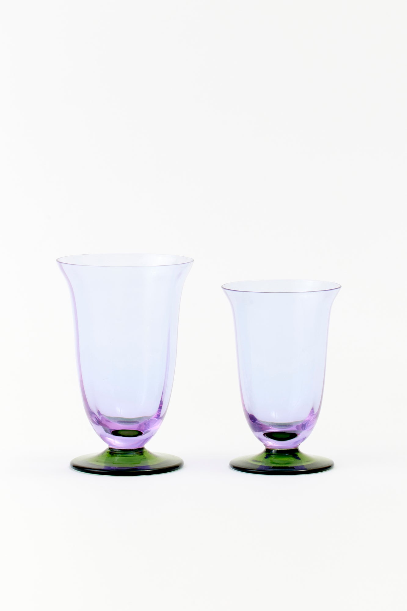 LILAC & GREEN GOBLET