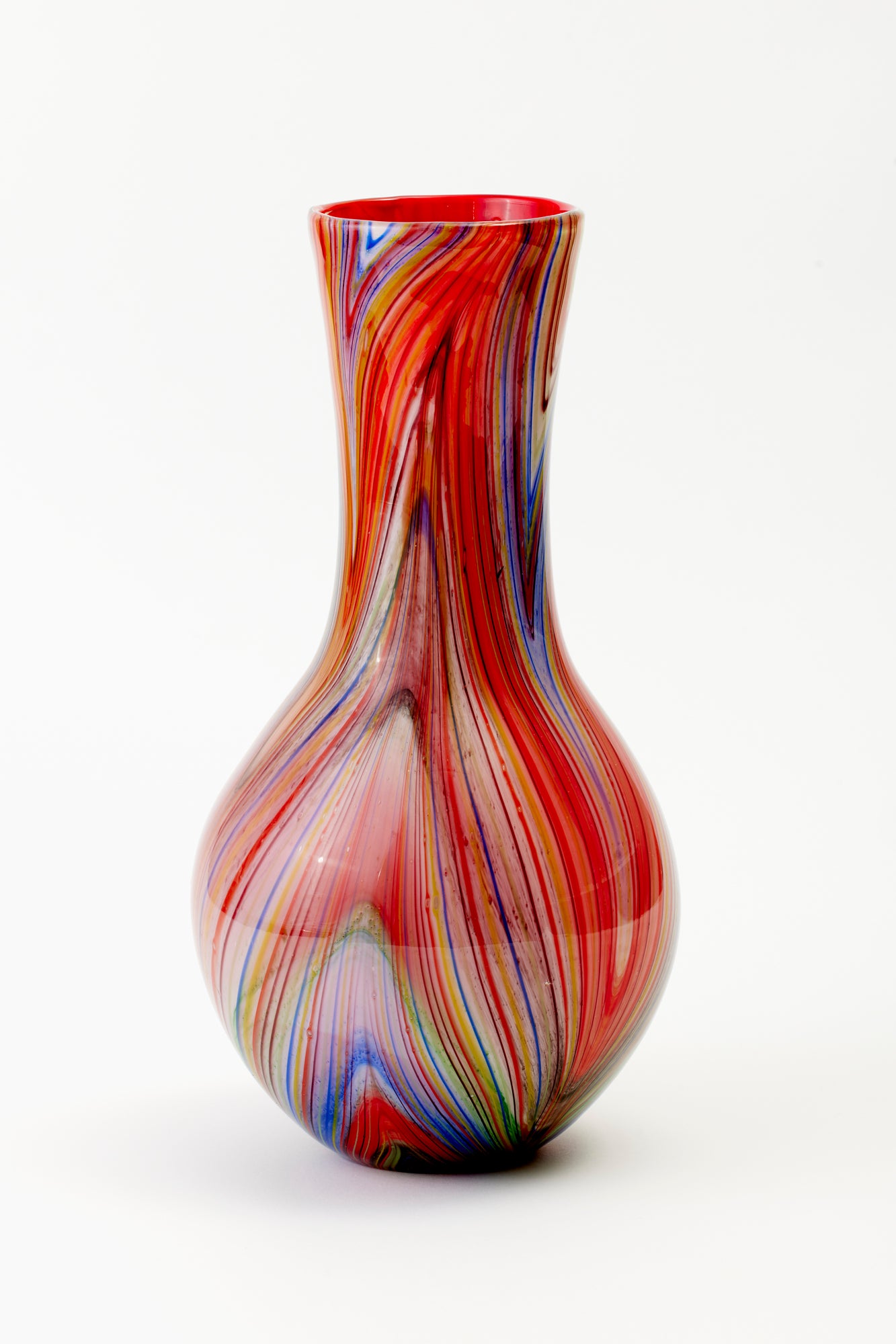 Marbled vintage Murano glass vase.