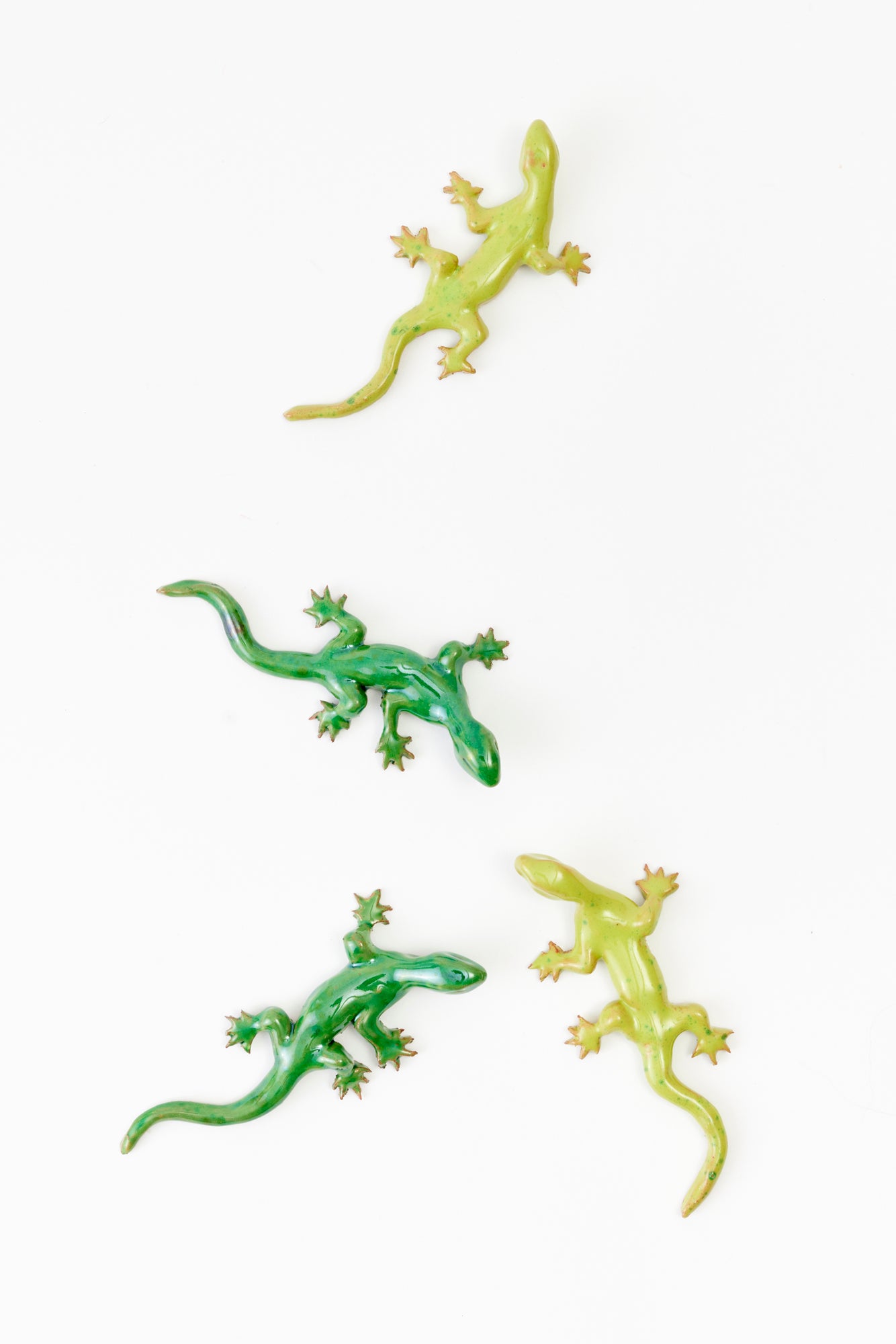 Ceramic lizards.