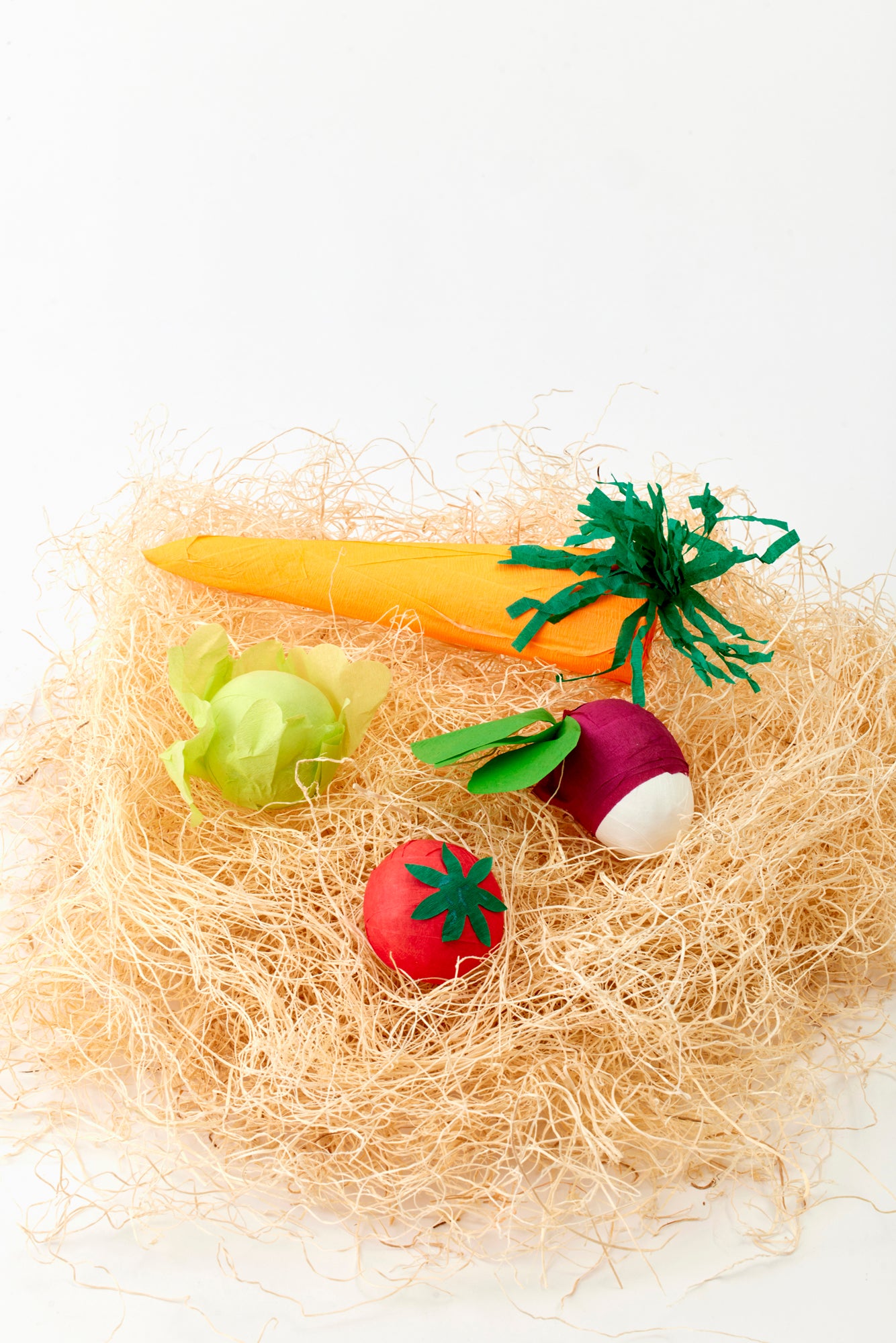 Paper vegetables for your kid's Easter basket.